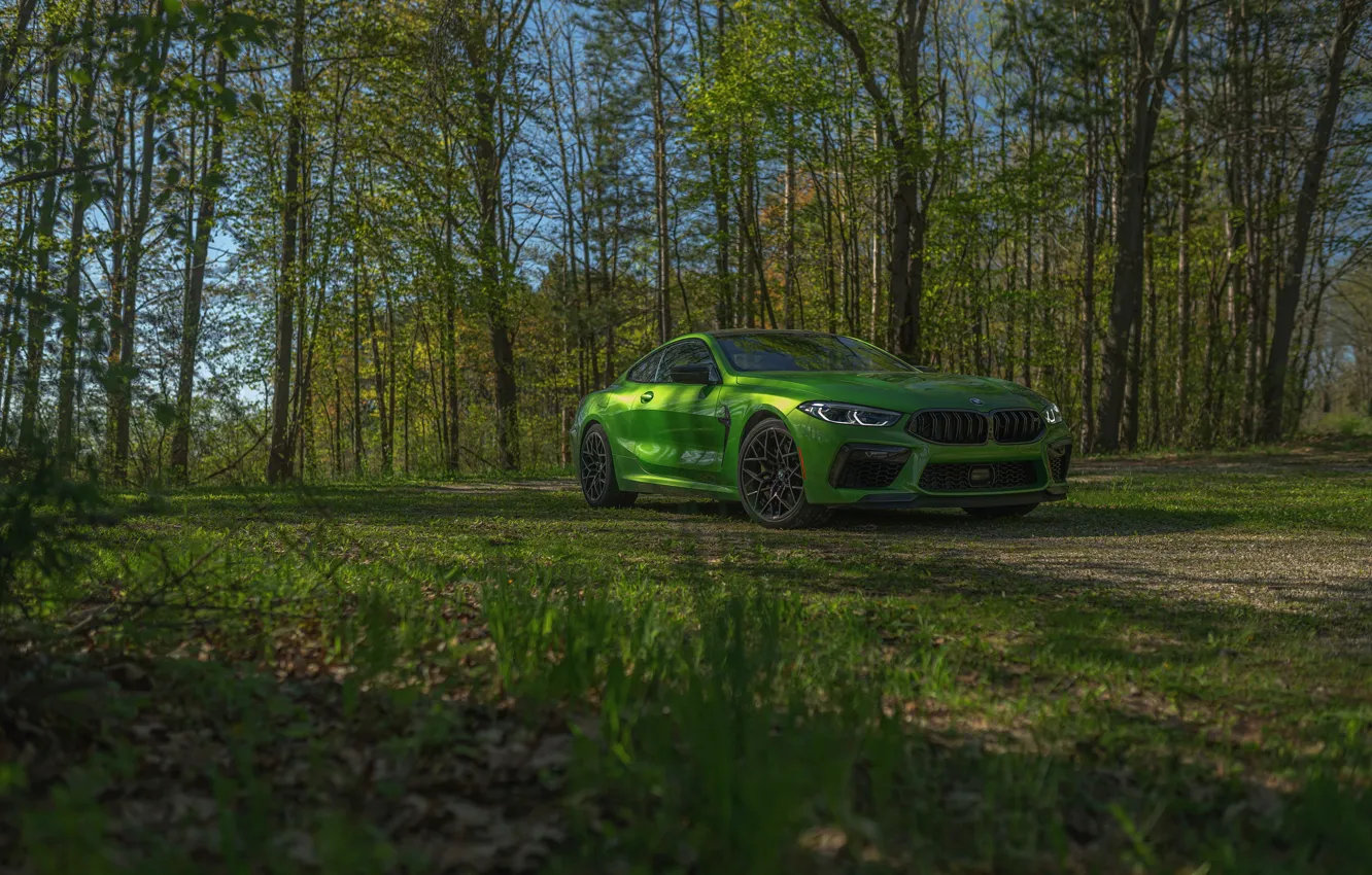 Фото обои трава, купе, BMW, Coupe, 2020, BMW M8, двухдверное, M8