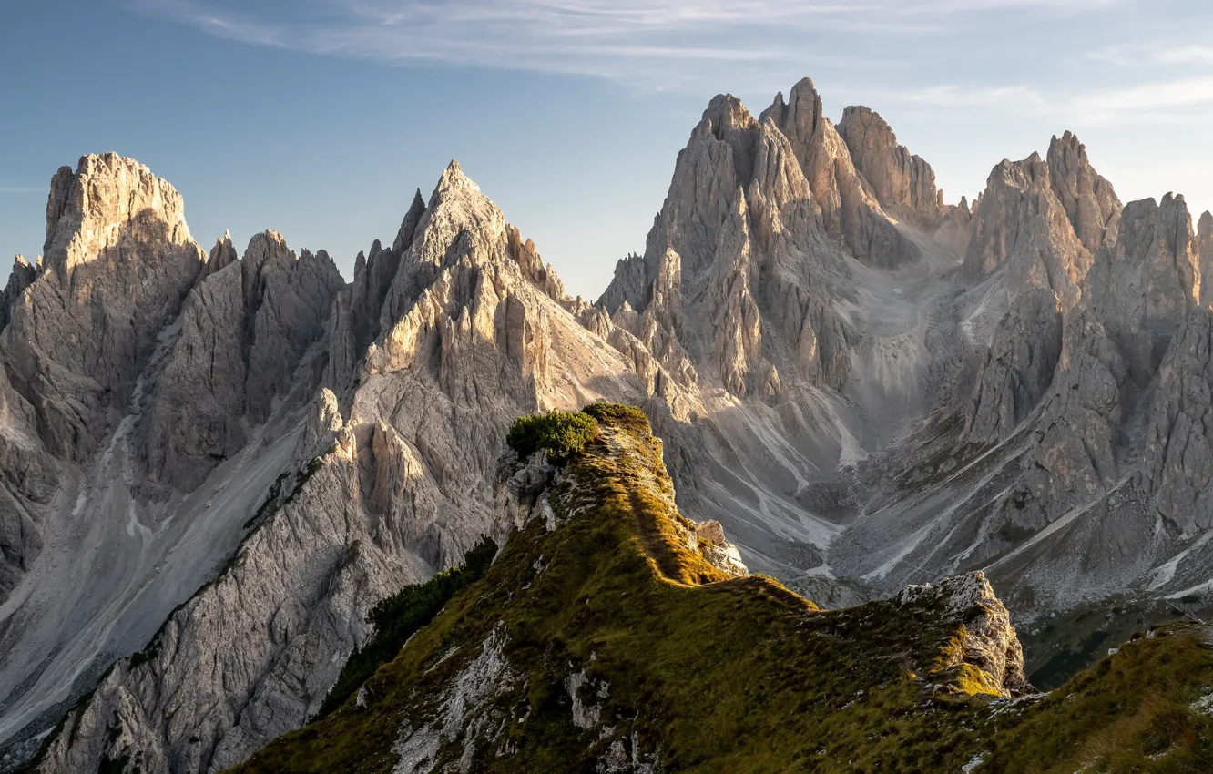 Фото обои Italy, Dolomite Alps, Mountainscape, Mordor on a sunny day