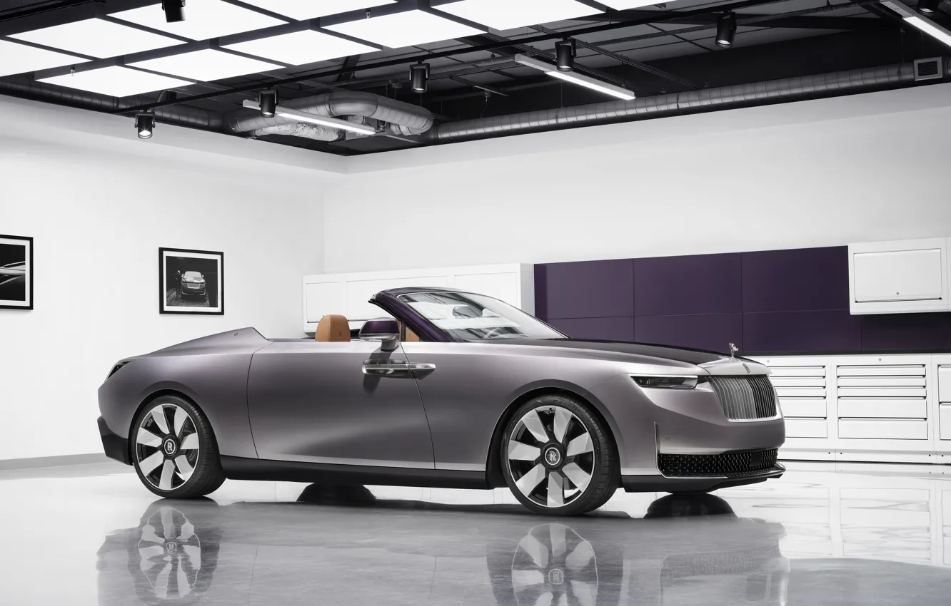 Фото обои Rolls-Royce, roadster, Amethyst, Rolls-Royce Amethyst Droptail