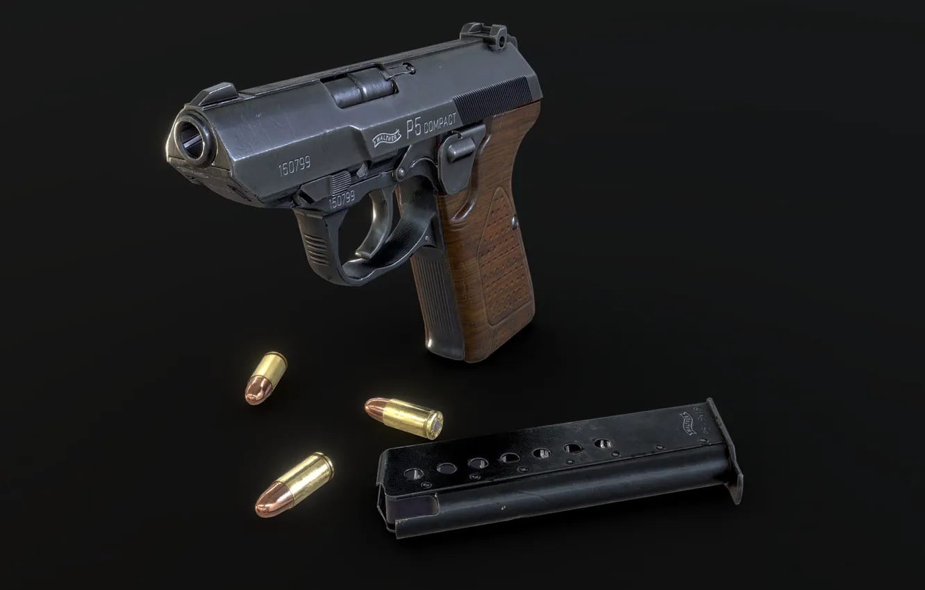 Фото обои Германия, самозарядный пистолет, Walther P5 Compact
