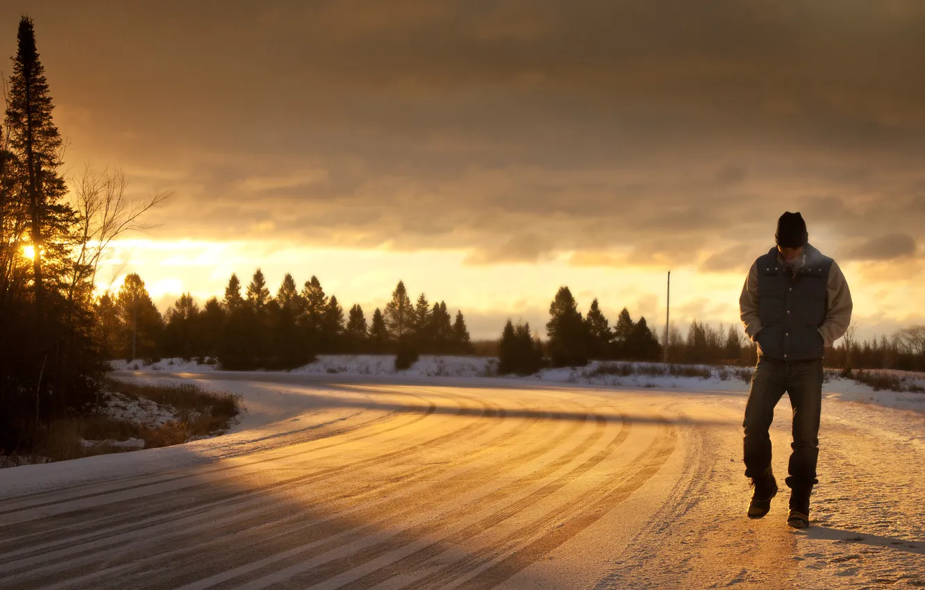 Фото обои восход, Висконсин, United States, Sunrise, Филлипс, Phillips, Wisconsin, County F Road