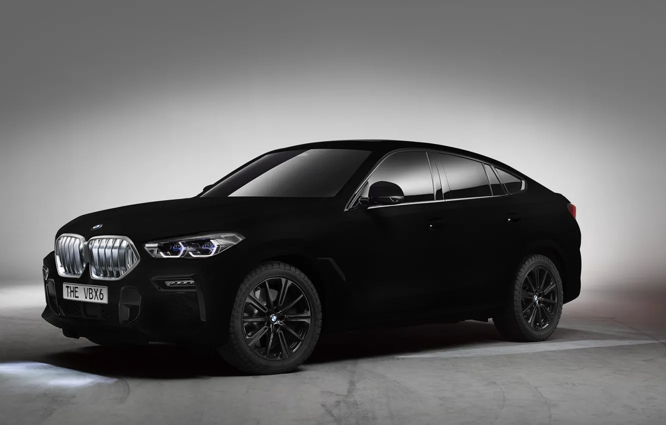 Фото обои BMW, BMW X6, SUV, 2019, Vantablack, BMW X6 Vantablack, BMW X6 Vantablack SUV