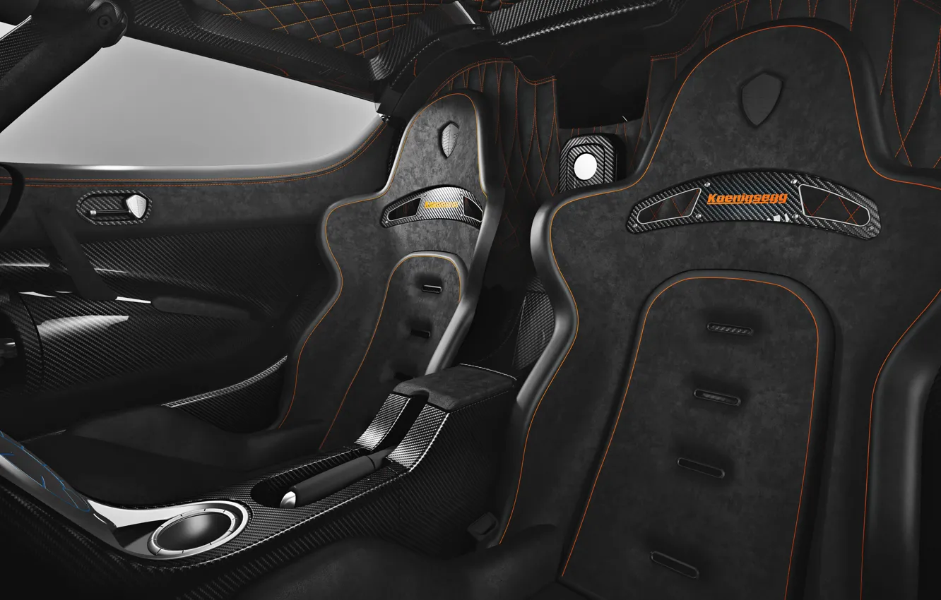 Фото обои Koenigsegg, салон, Carbon, Кёнигсегг, One:1, Megacar