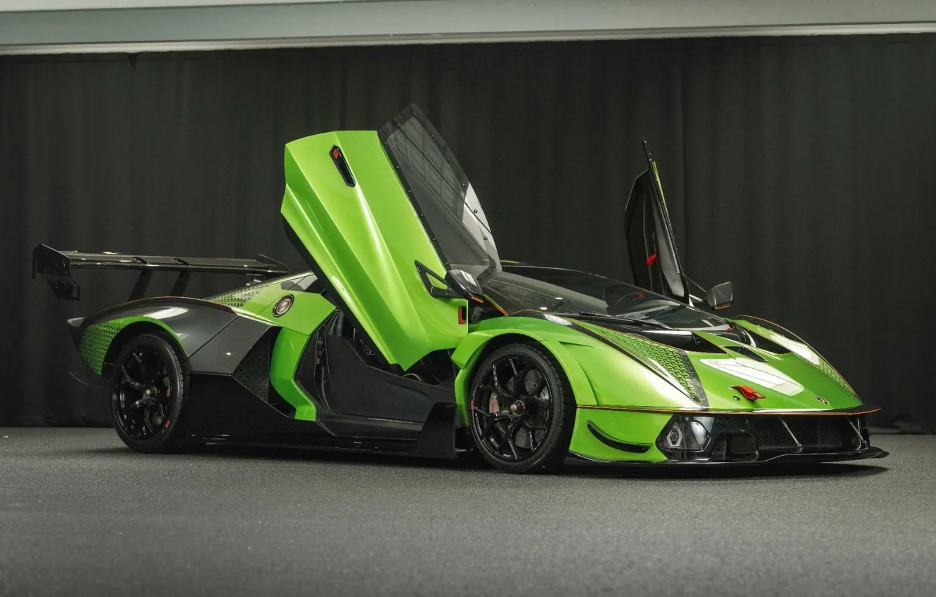 Фото обои Lamborghini, Lamborghini Essenza SCV12, green cars, italian cars