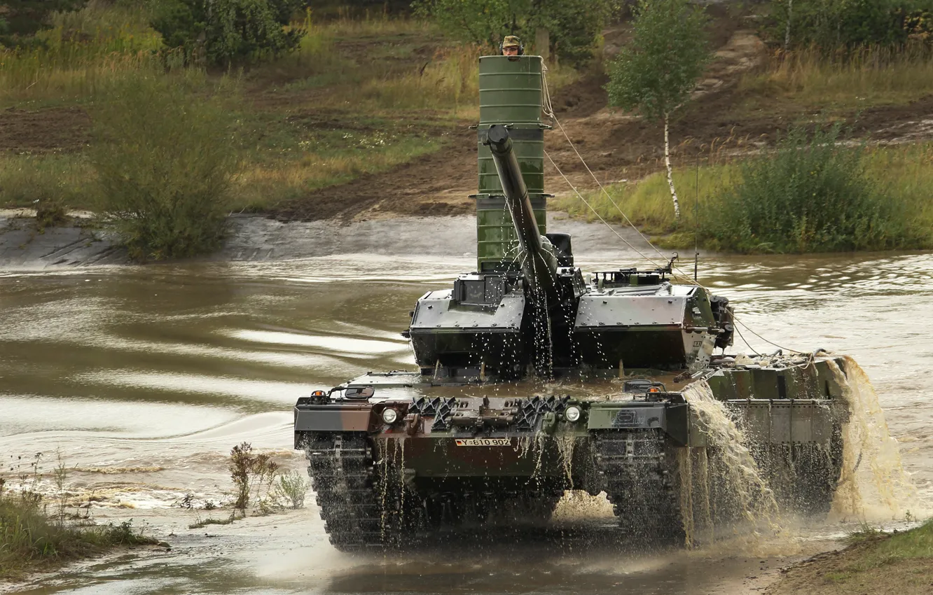 Фото обои Германия, танк, бронетехника, Leopard 2A6, военная техника