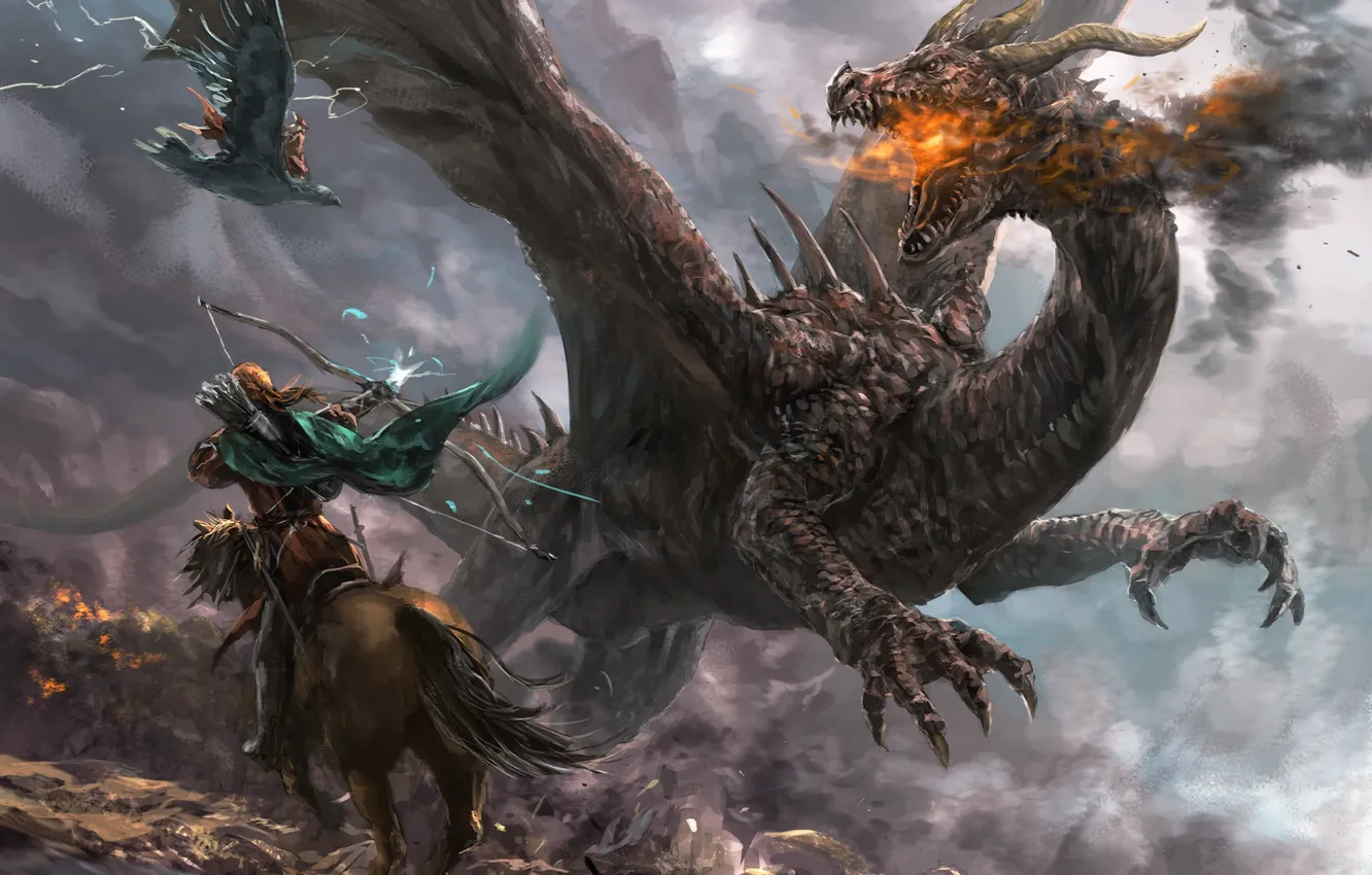 Фото обои дракон, фэнтези, арт, Mad 1984, Dragon Concept 2015
