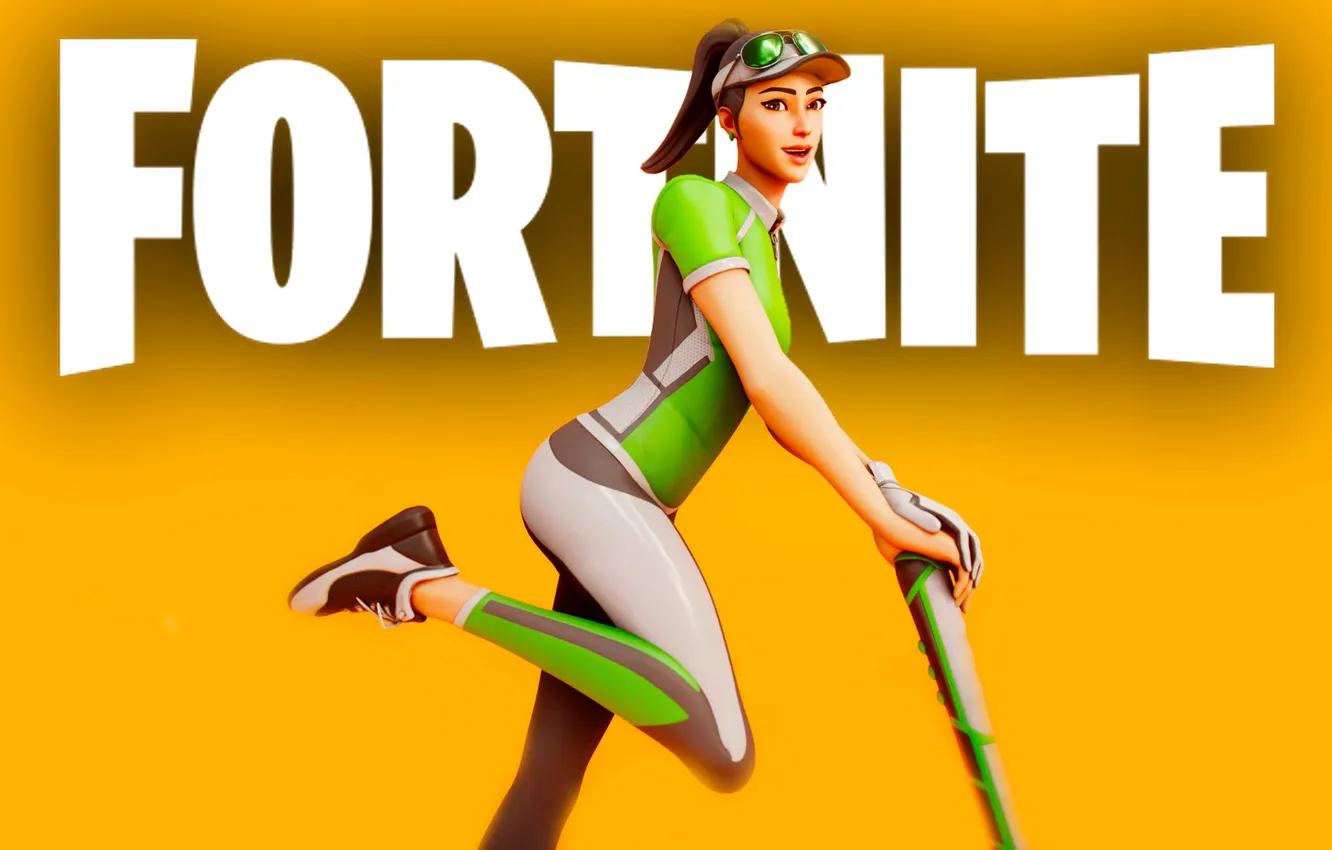 Фото обои Арт, Art, Fortnite, Летняя Гольфистка, Par Patroller, Гольфистка, Фортнайт