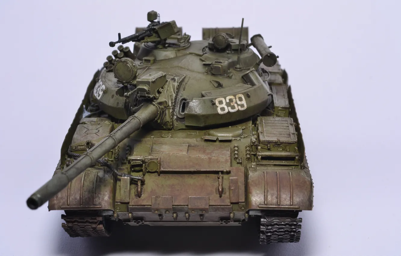 Фото обои игрушка, танк, моделька, T55