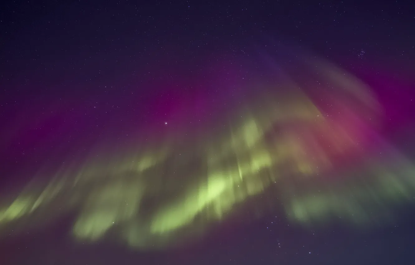 Фото обои звезды, ночь, северное сияние, Aurora Borealis