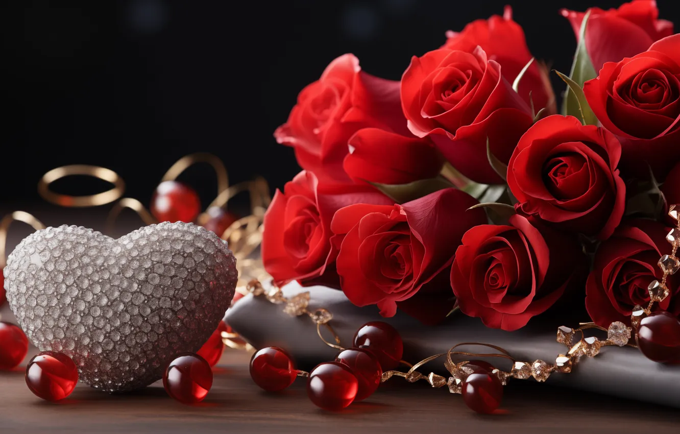 Фото обои любовь, цветы, подарок, романтика, сердце, розы, love, happy