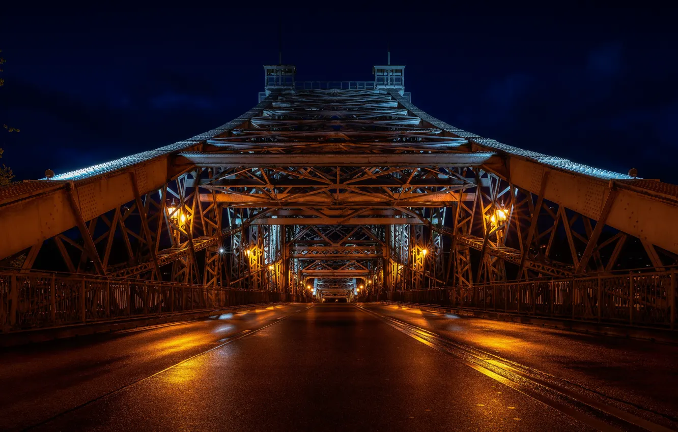 Фото обои bridge, night, Dresden