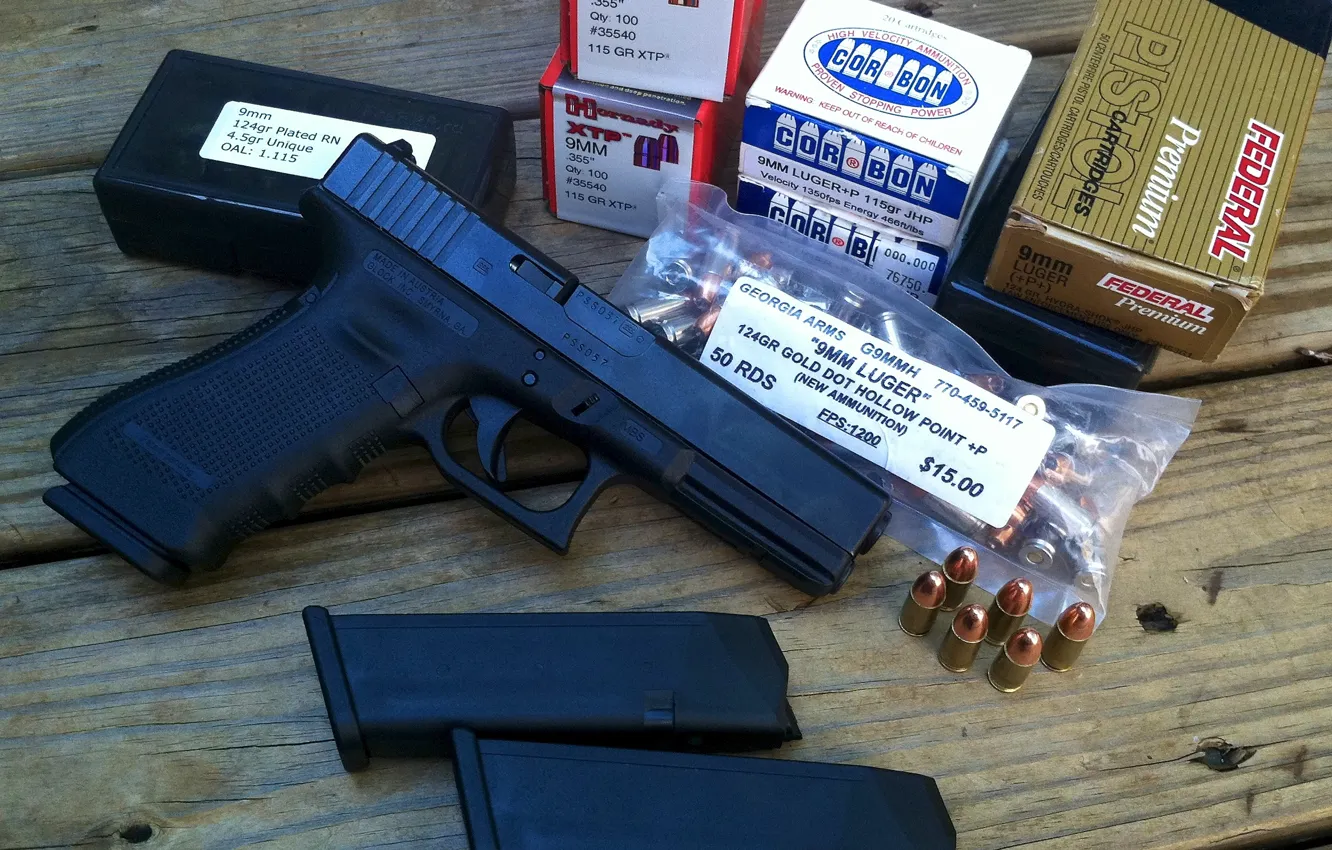 Фото обои патроны, made in austria, 9mm, Glock 17