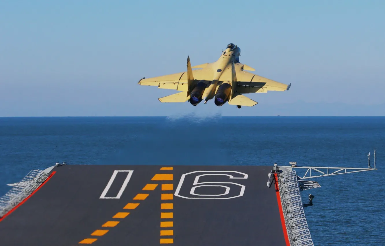 Фото обои истребитель, поколения, палубный, четвёртого, j-15