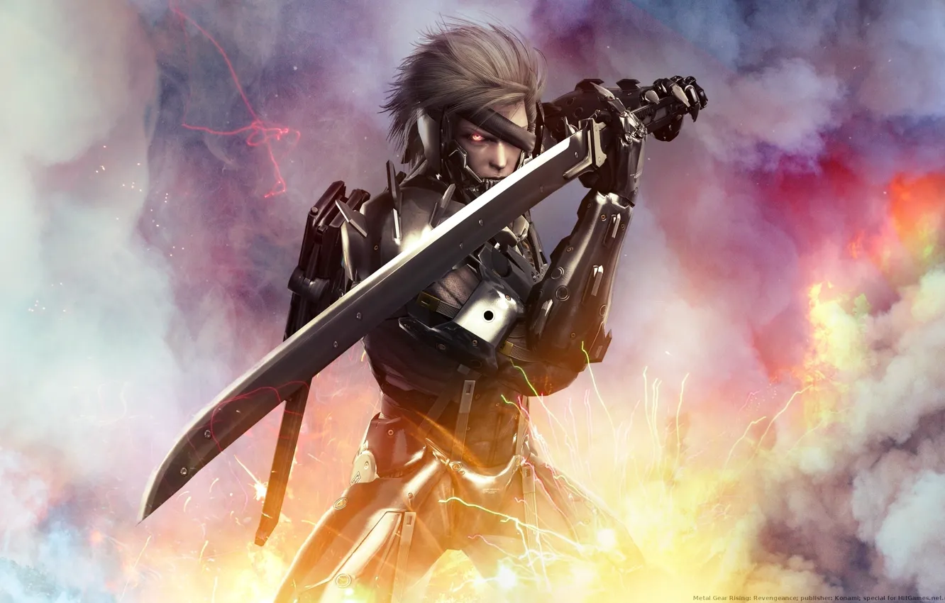 Фото обои меч, wallpaper, мужчина, Metal Gear, Raiden, Rising, Revengeance, райден