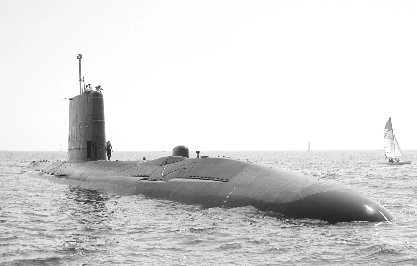 Фото обои Dauphin, Марсель, ВМС Франции, 1990 год, атомная субмарина, S633