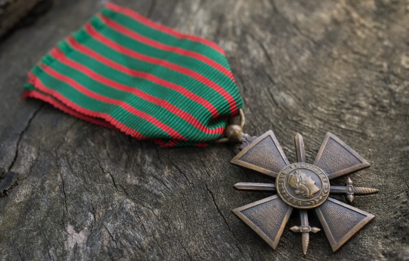 Фото обои Медаль, Croix de guerre, 1914–1918, WW1 France