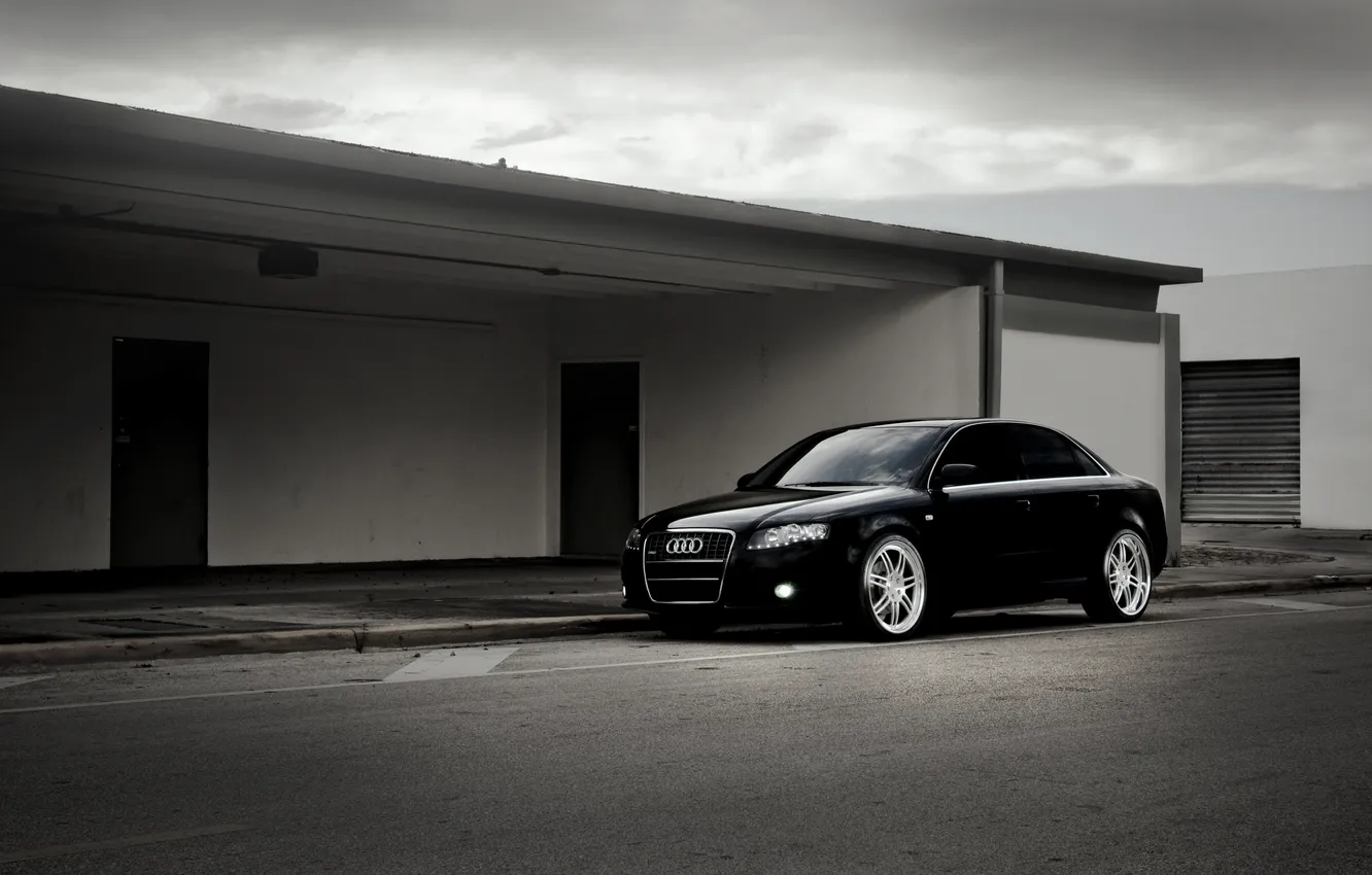 Фото обои Audi, ауди, чёрная, black
