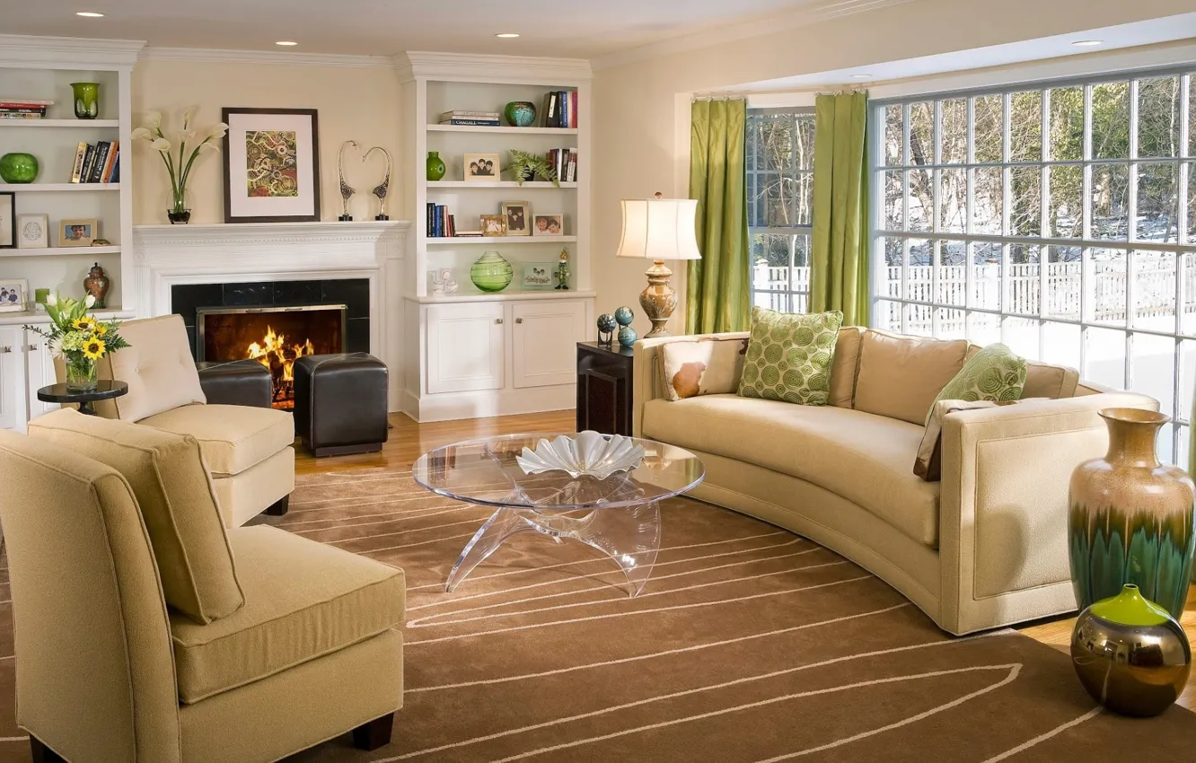 Фото обои дизайн, стиль, интерьер, камин, гостиная