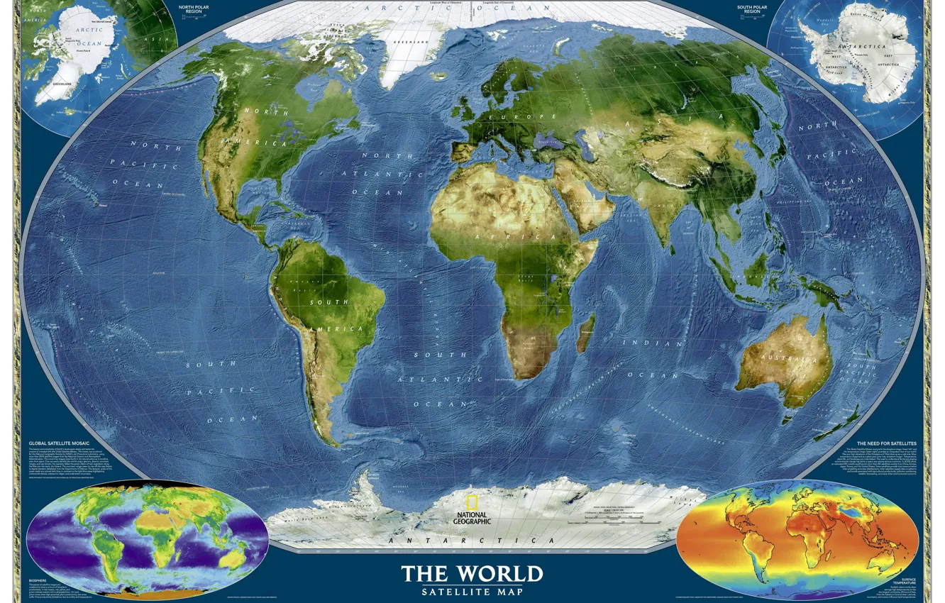 Фото обои океан, мир, карта, материки, география, the world. satellite map