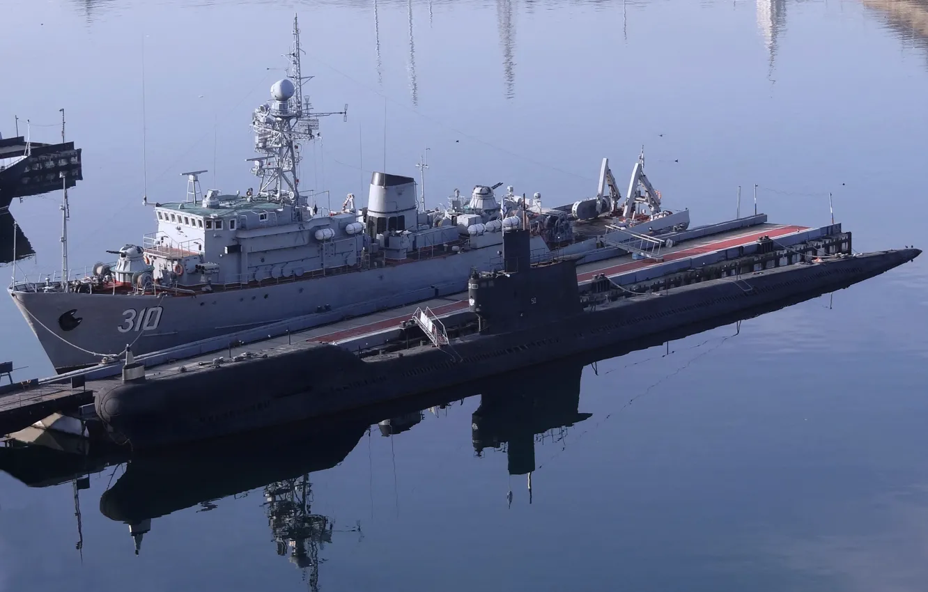 Фото обои лодка, станция, морской, подводная, Севастополь, тральщик, ПЗС-50, зарядовая