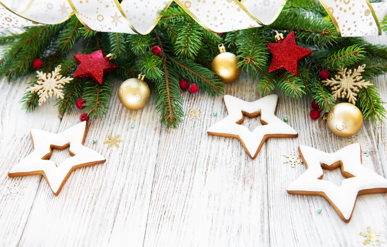 Фото обои украшения, Новый Год, Рождество, подарки, christmas, wood, merry, cookies