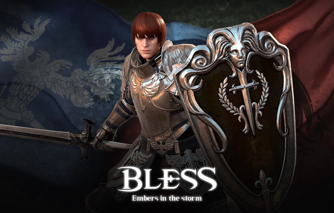 Фото обои sword, game, armor, Microsoft Windows, ken, blade, MMORPG, shield