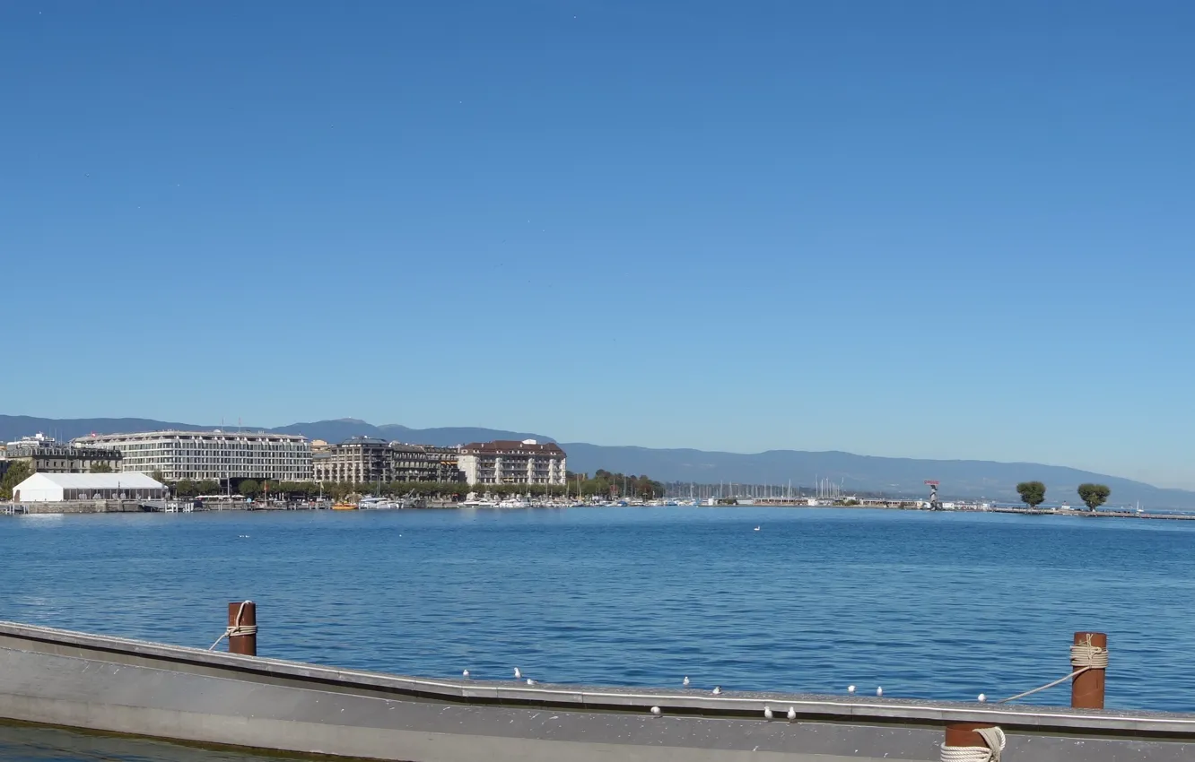 Фото обои Europa, Schweiz, Genfer See, Lac leman, Genf-Panorama
