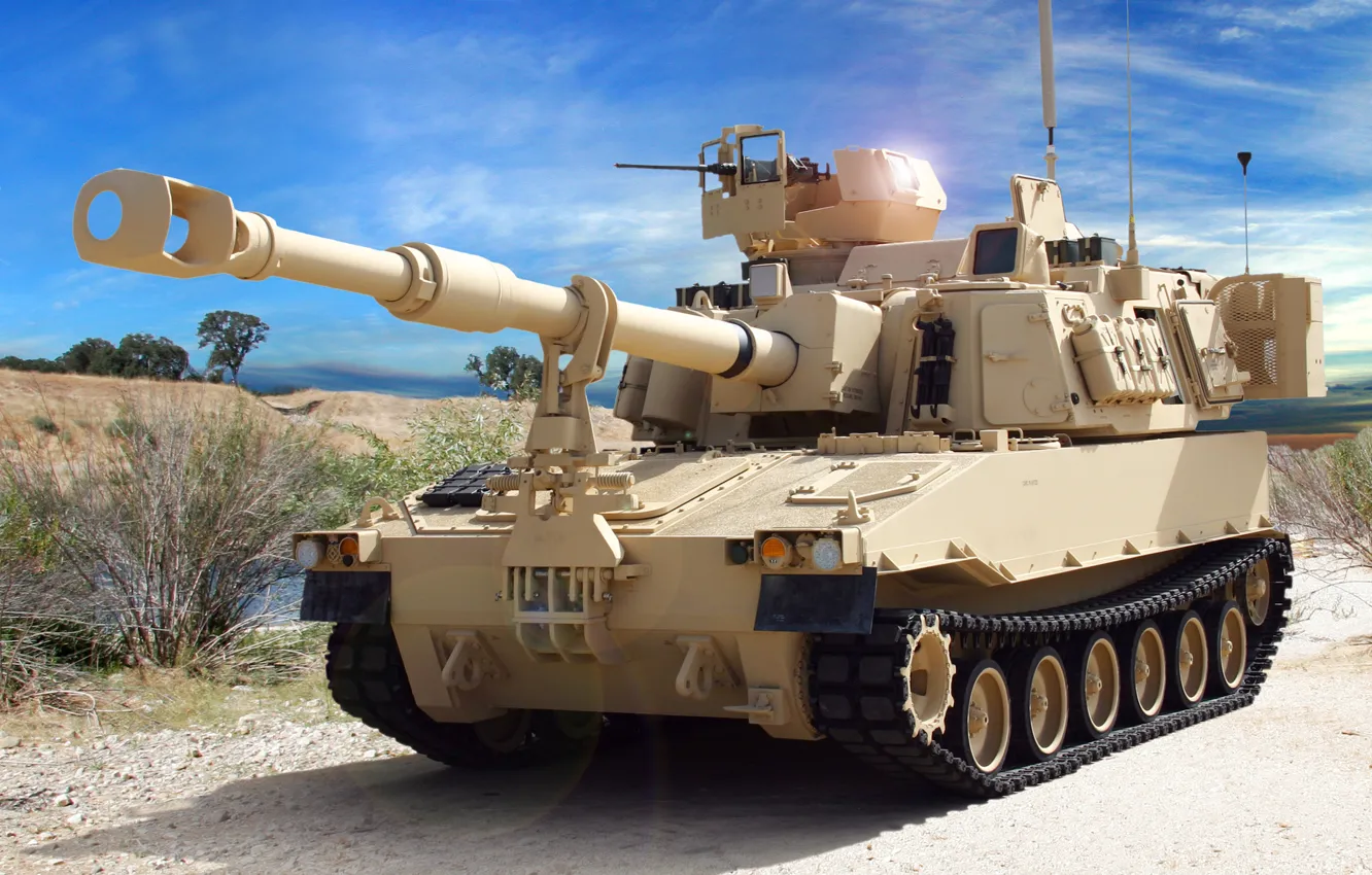 Фото обои американская, самоходная, гаубица, &quot;Paladin&quot;, M109A6