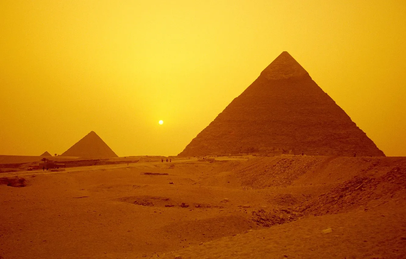 Фото обои Пирамиды, Гиза, Египет