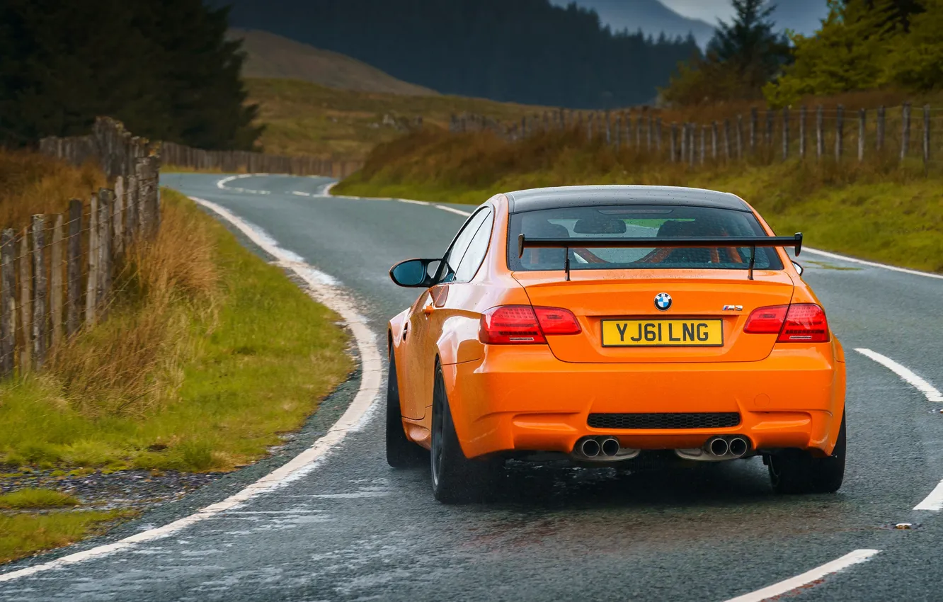 Фото обои BMW M3 GTS, E92, BMW, rear view