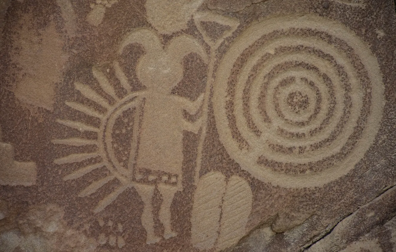 Фото обои стиль, древность, Иероглифы, New Mexico, Canyon