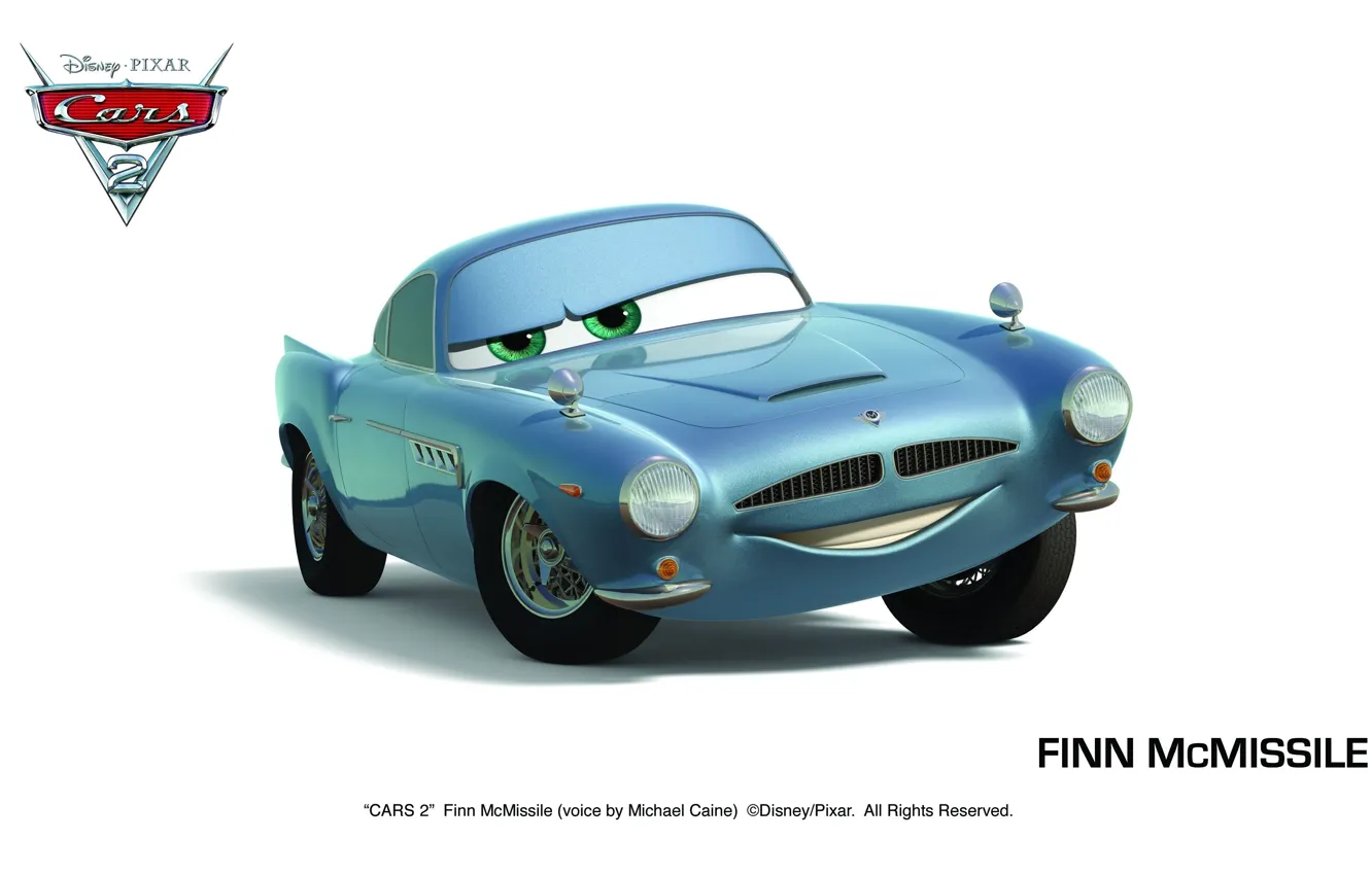 Фото обои pixar, машинки, тачки 2, cars 2, finn mcmissile
