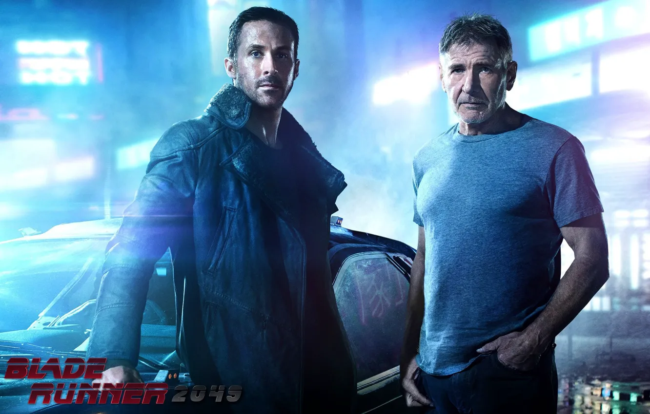 Фото обои фантастика, Harrison Ford, Харрисон Форд, Ryan Gosling, Райан Гослинг, Бегущий по лезвию 2049, Blade Runner …