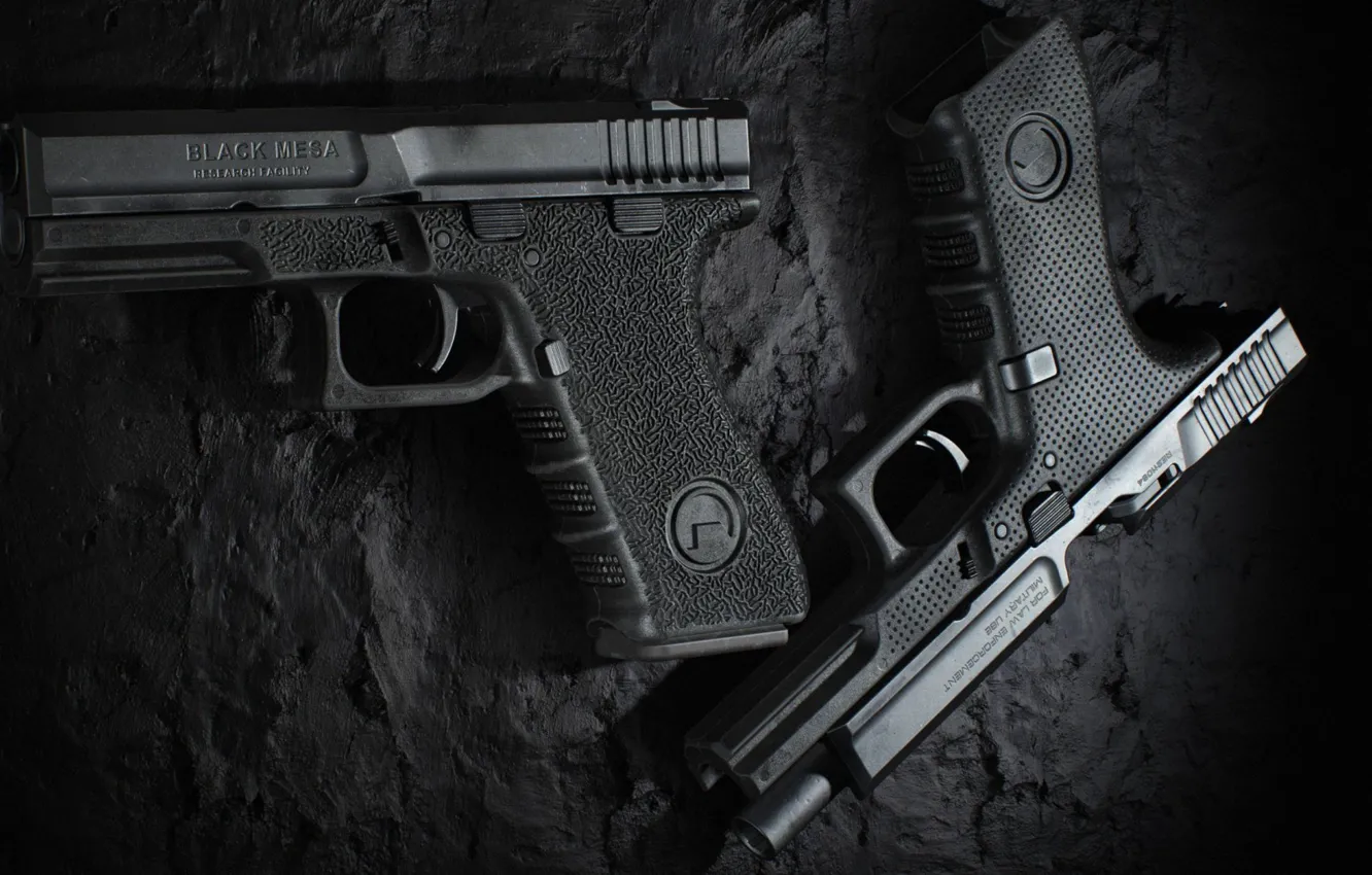 Фото обои пистолет, оружие, pistol, Half-Life, weapon, Глок, Glock, Black Mesa