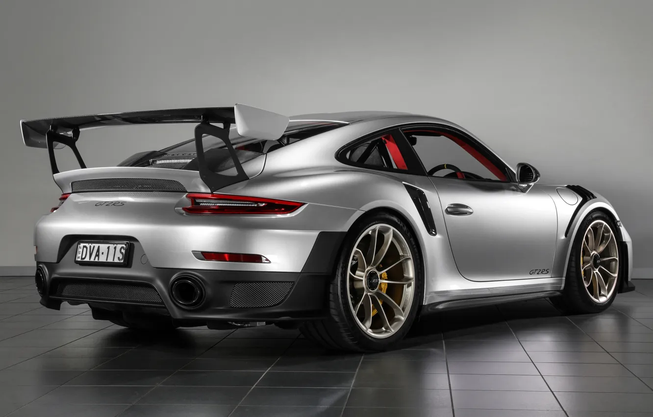 Фото обои 911, Porsche, вид сзади, 2018, GT2 RS