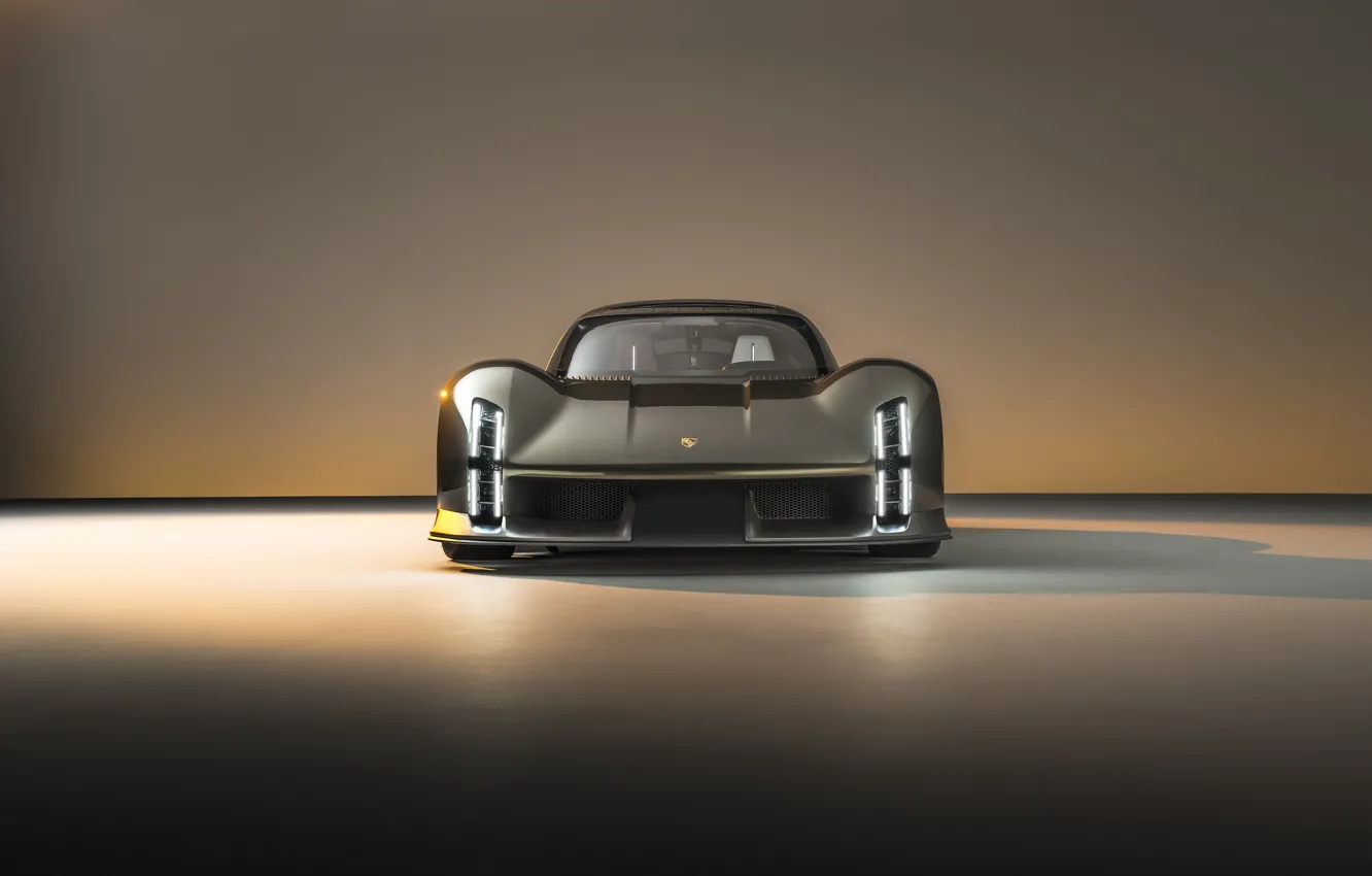 Фото обои Porsche, front, headlights, Porsche Mission X