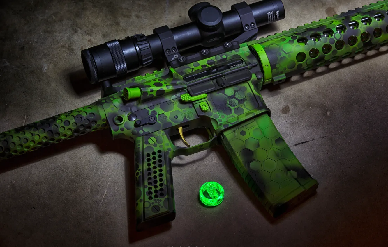 Фото обои colors, assault rifle, AR15, flashy