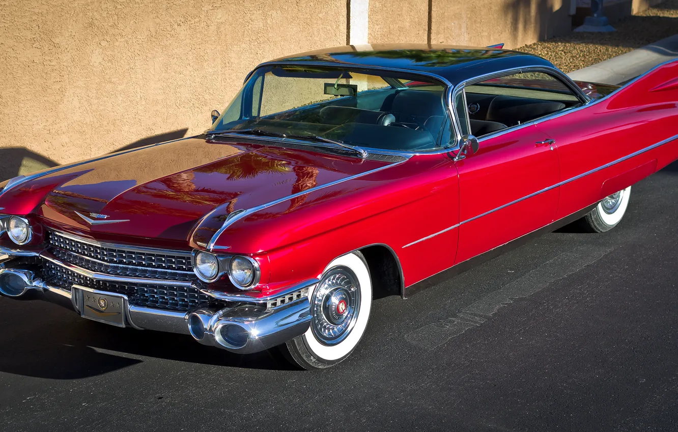 Фото обои ретро, Cadillac, классика, передок, 1959