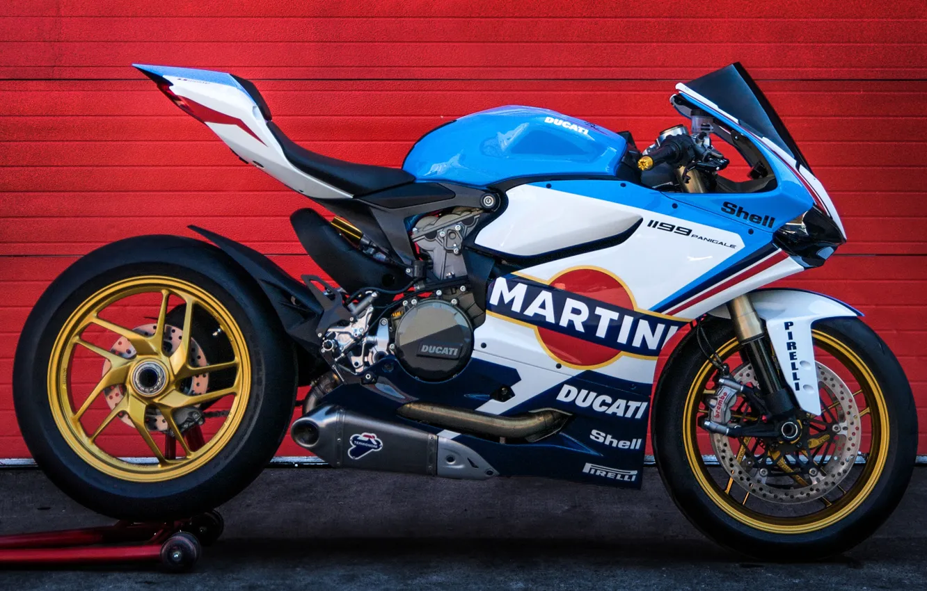 Фото обои ducati, martini, superbike, panigale, 1199, martini racing, tricolore