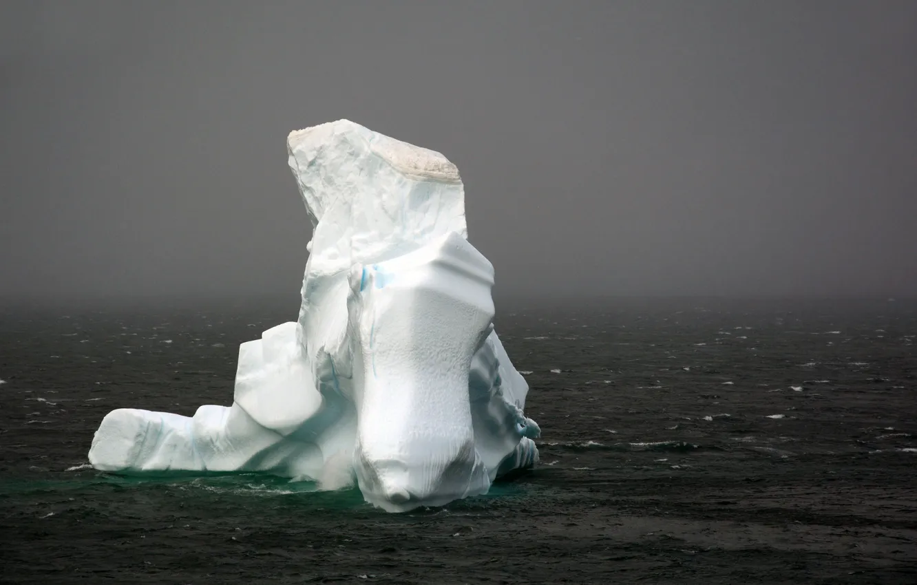 Фото обои seascape, foggy, iceberg