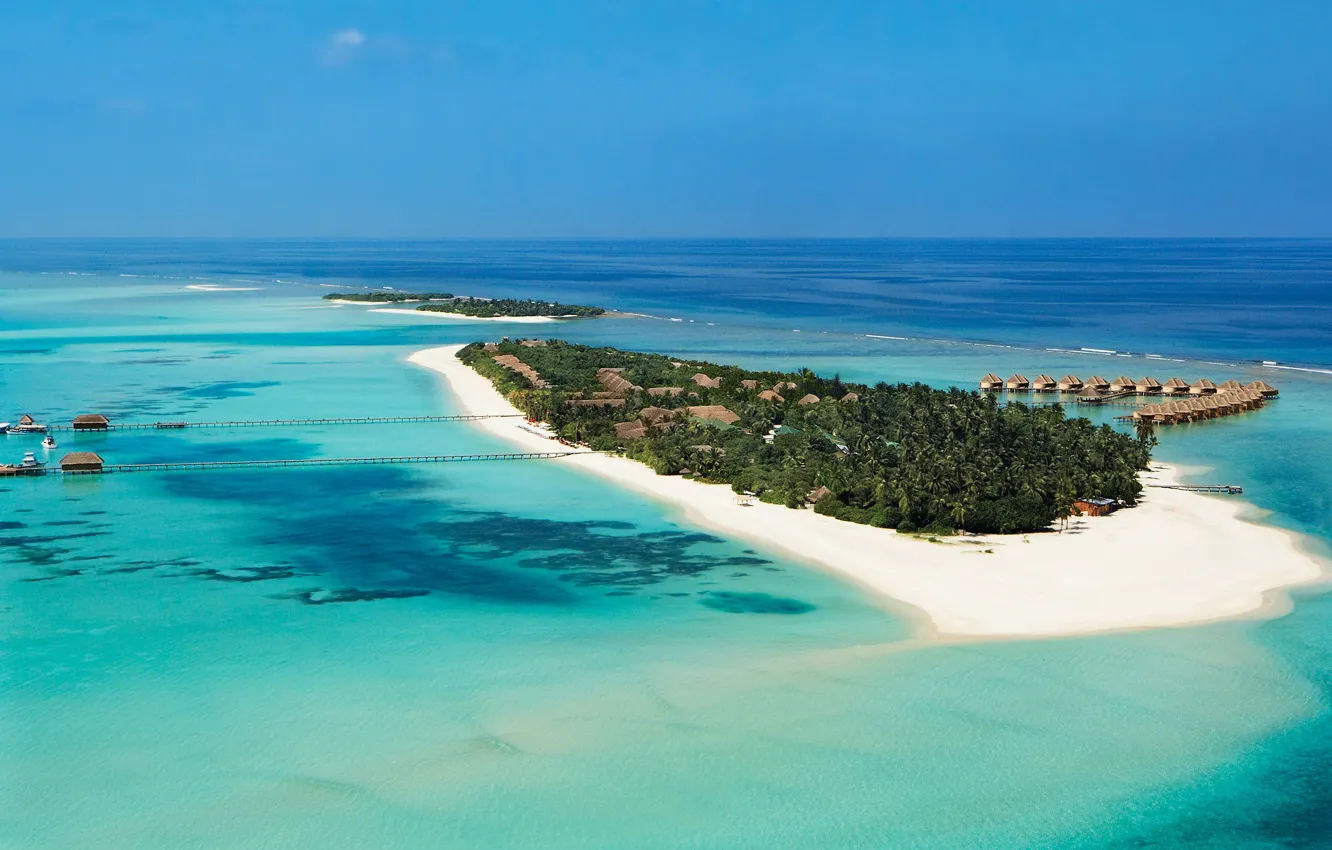 Фото обои острова, природа, океан, мальдивы, Maldives, islands