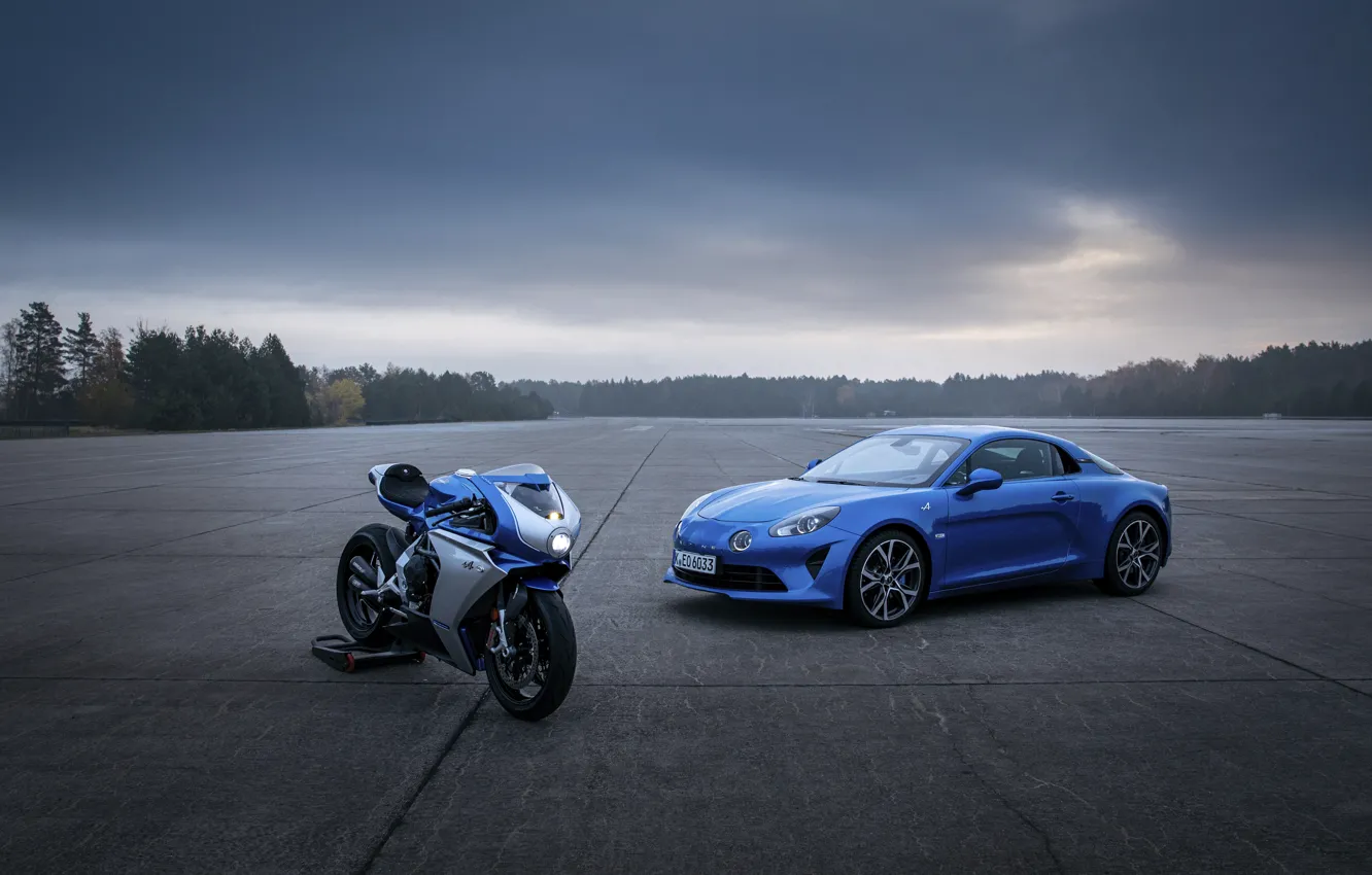 Фото обои car, motorcycle, MV Agusta, Alpine, Superveloce, A110, Alpine A110, MV Agusta Superveloce Alpine