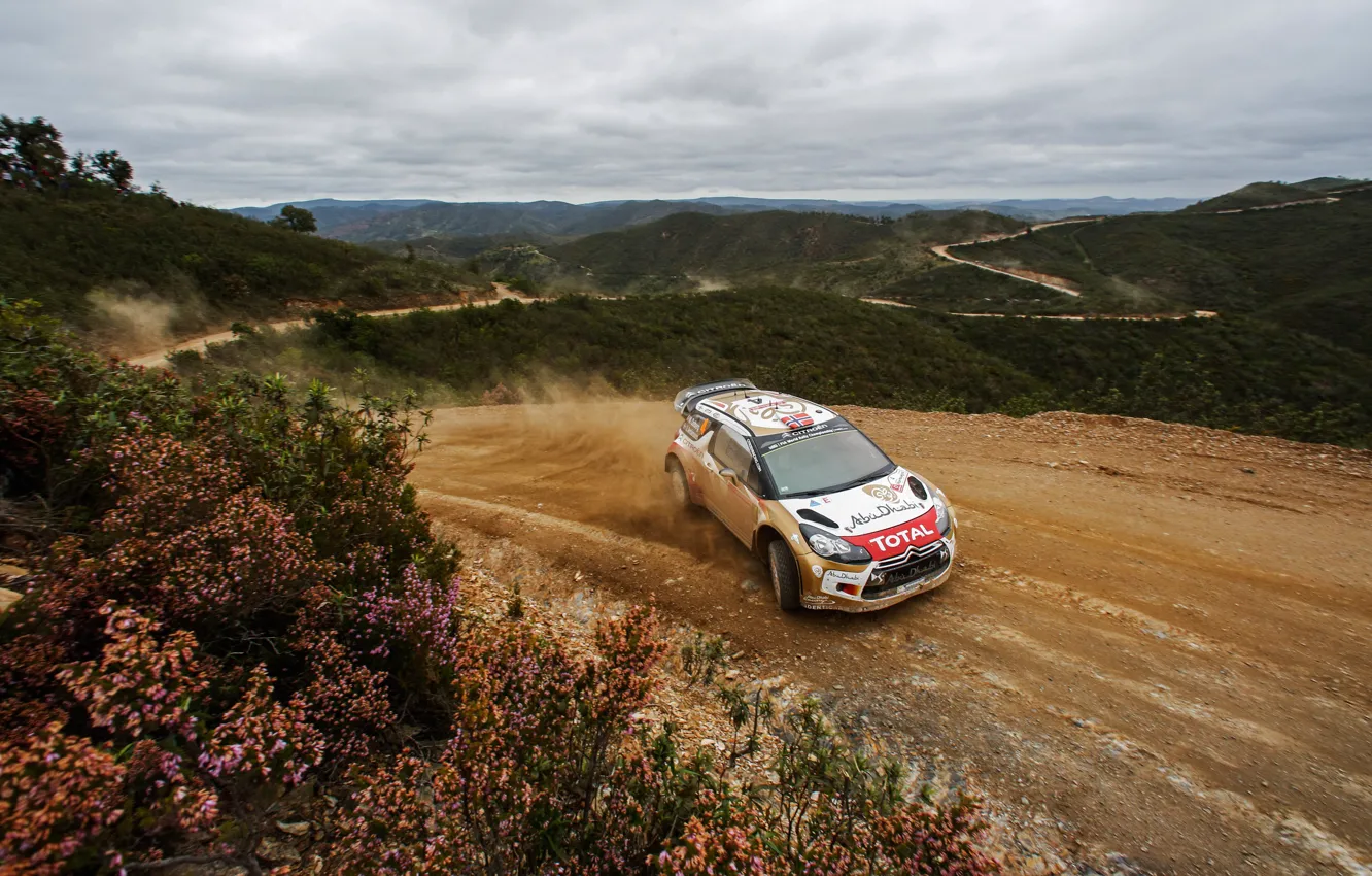 Фото обои DS3, WRC, Rally, Portugal, Mads Ostberg