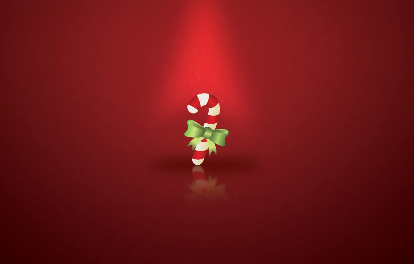 Фото обои christmas-candy, на красном фоне, конфетка