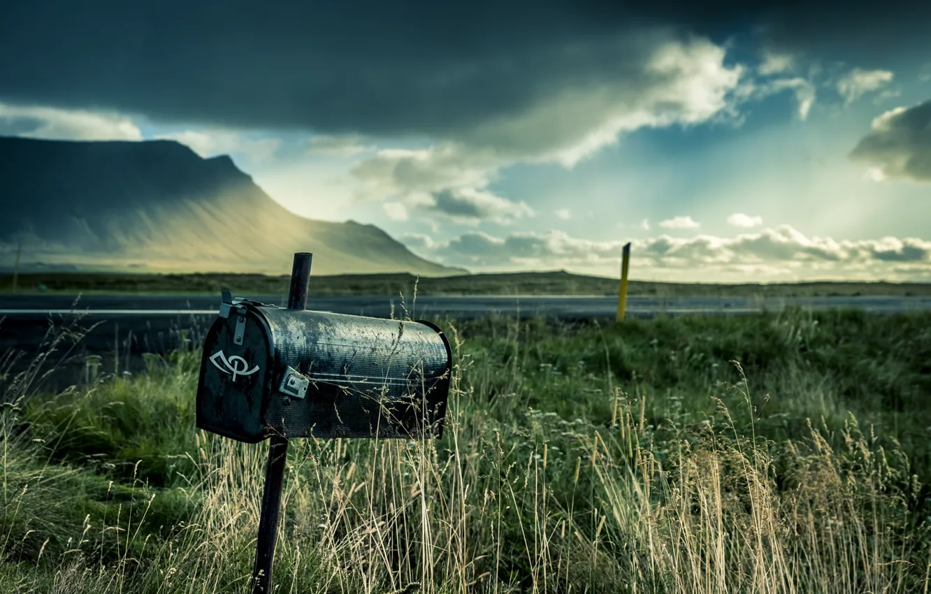 Фото обои Исландия, Iceland, почтовый ящик, Arkanes