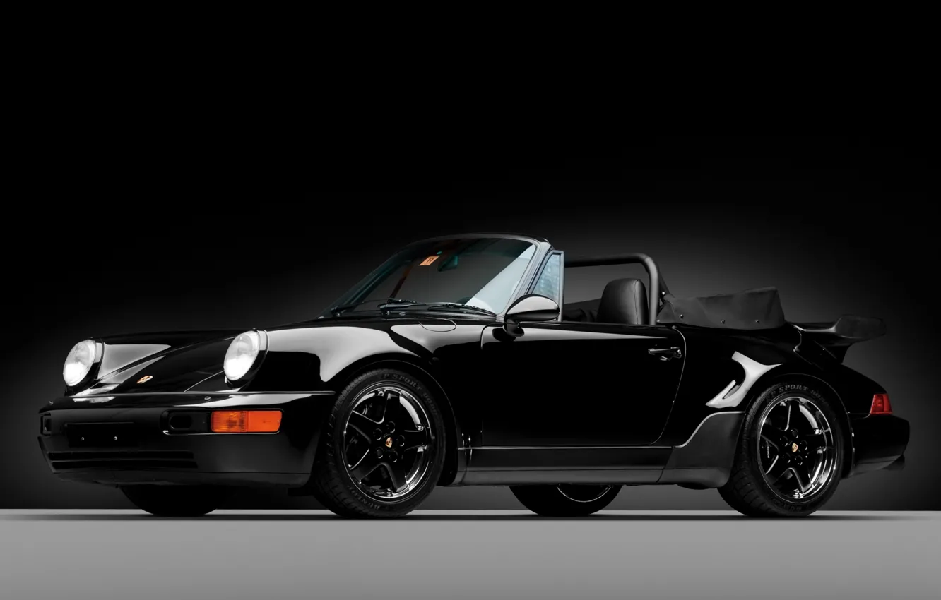Фото обои 911, Porsche, 1992, Чернея Чёрного, America Roadster