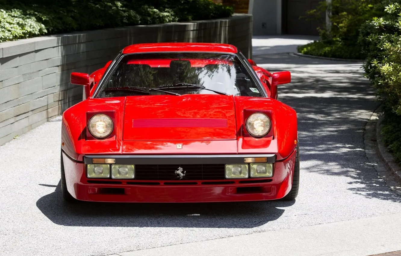 Фото обои Red, GTO, 1984, Supercar, Ferrari 288