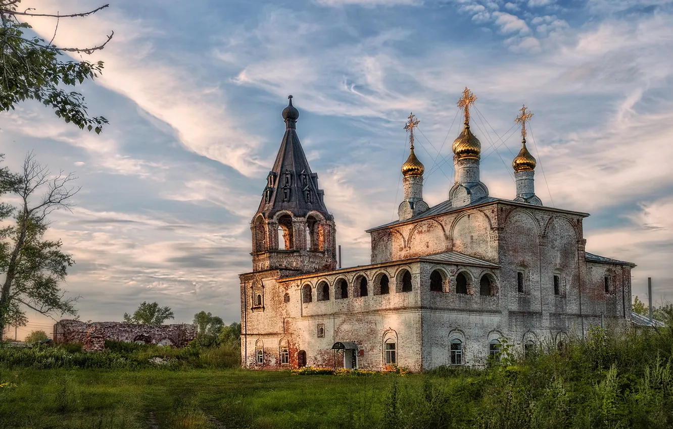 Фото обои Муромский р-он, храм Христа Спасителя, село Борисоглеб