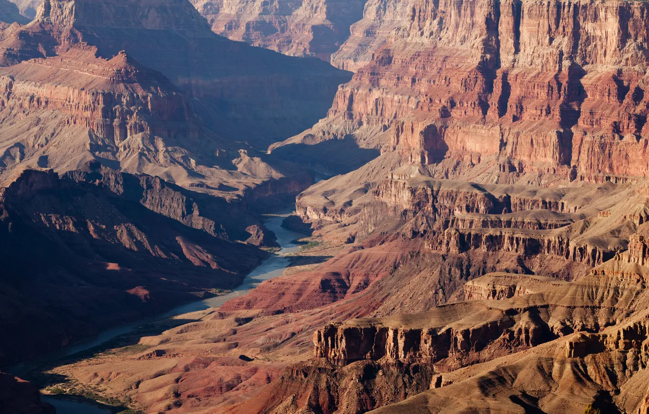 Фото обои река, скалы, каньон, Америка, останцы