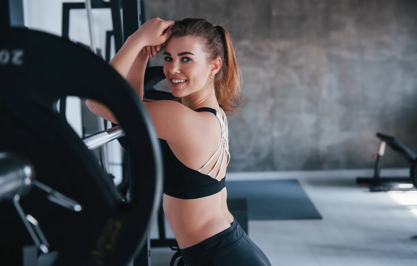 Фото обои girl, fashion, female, leisure, gym, leggings, indoors, gain